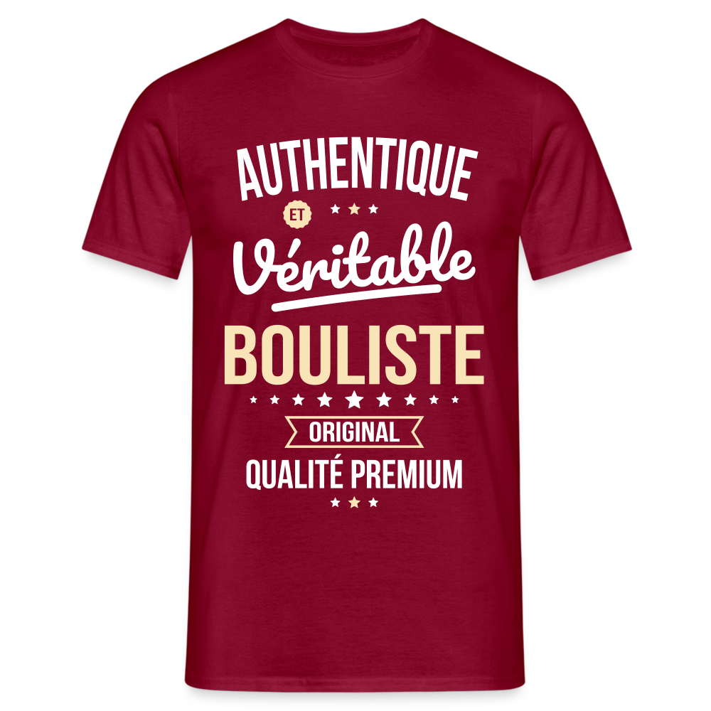 T-shirt Homme - Authentique et véritable Bouliste - rouge brique