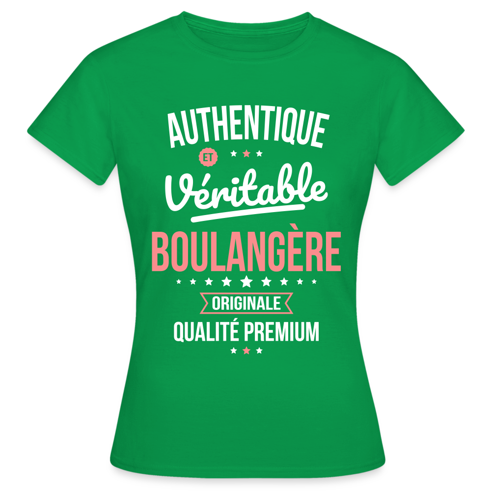 T-shirt Femme - Authentique et véritable Boulangère - vert