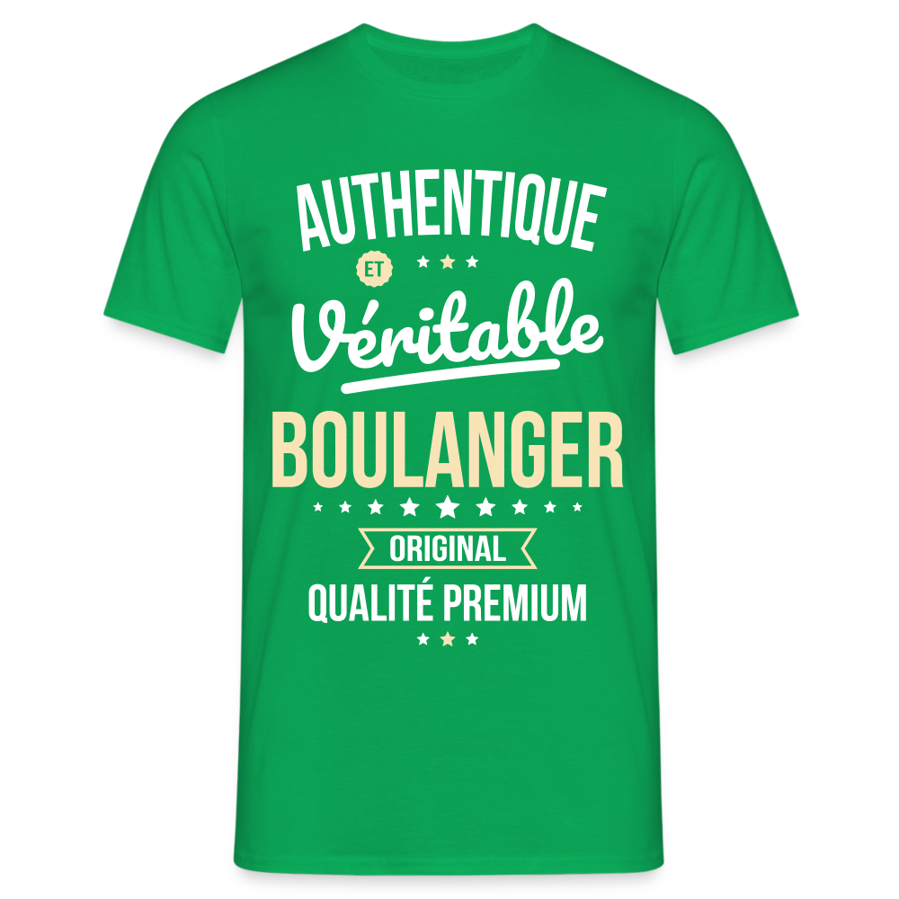 T-shirt Homme - Authentique et véritable Boulanger - vert