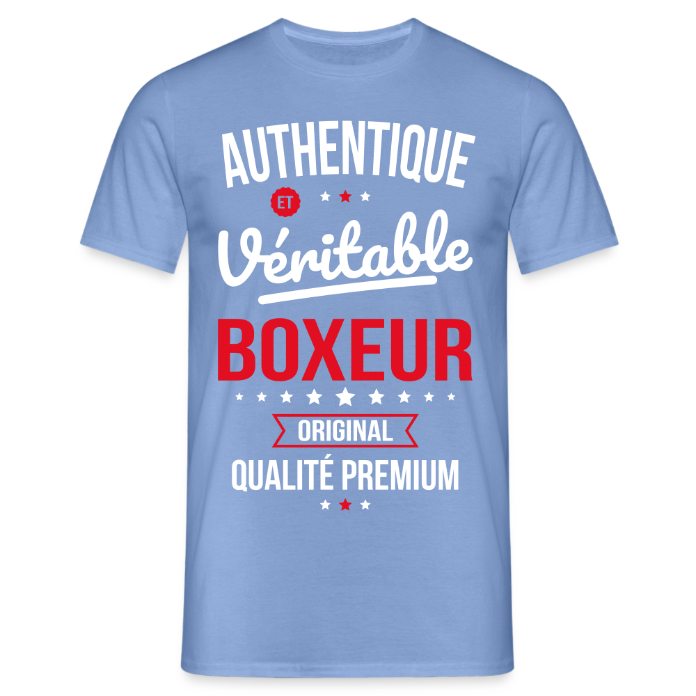 T-shirt Homme - Authentique et véritable Boxeur - carolina blue