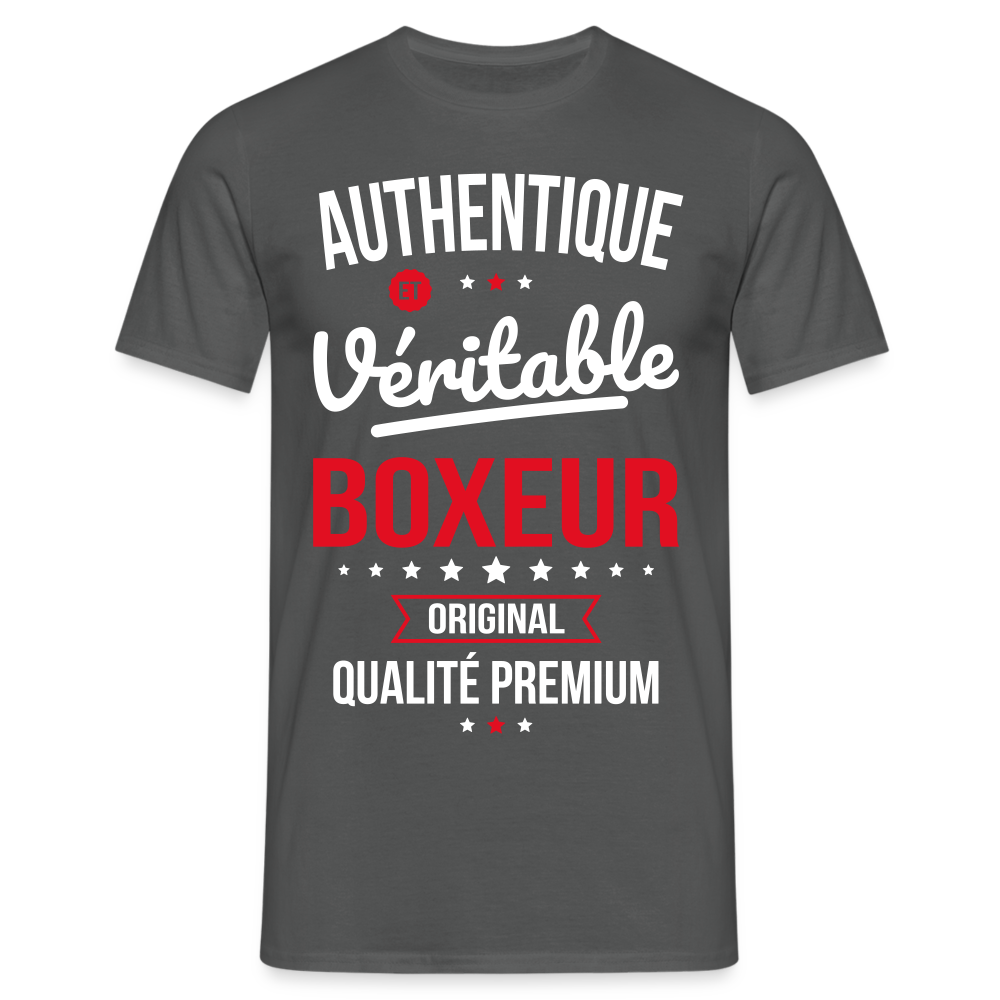 T-shirt Homme - Authentique et véritable Boxeur - charbon