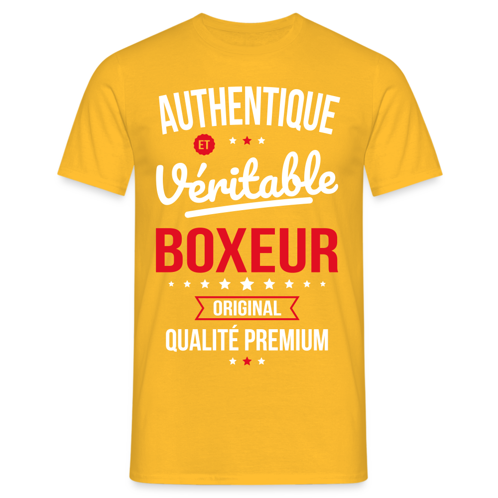 T-shirt Homme - Authentique et véritable Boxeur - jaune