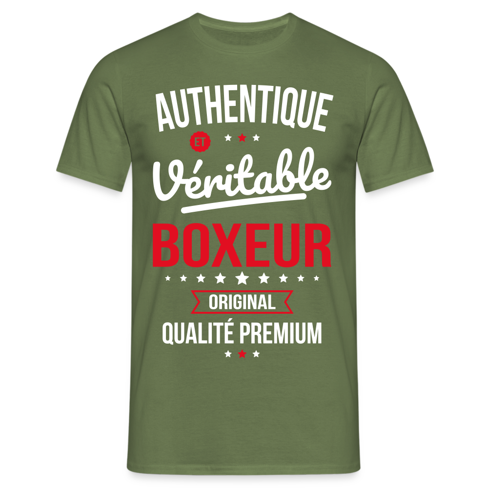 T-shirt Homme - Authentique et véritable Boxeur - vert militaire