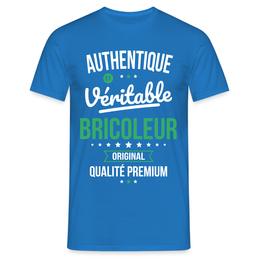 T-shirt Homme - Authentique et véritable Bricoleur - bleu royal