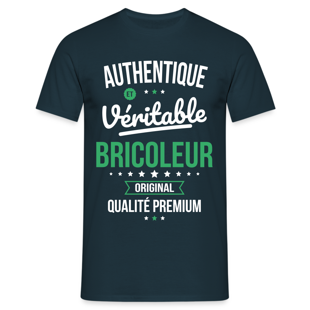 T-shirt Homme - Authentique et véritable Bricoleur - marine