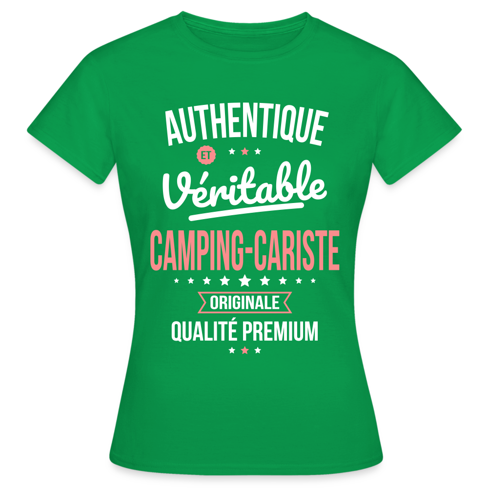 T-shirt Femme - Authentique et véritable Camping-Cariste - vert