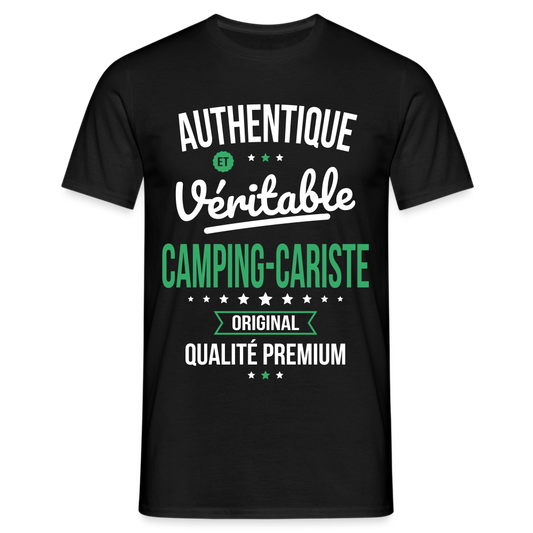 T-shirt Homme - Authentique et véritable Camping-Cariste - noir