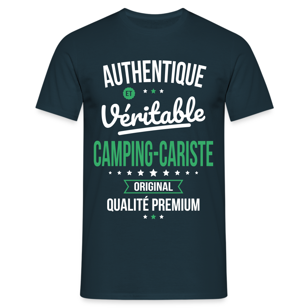 T-shirt Homme - Authentique et véritable Camping-Cariste - marine