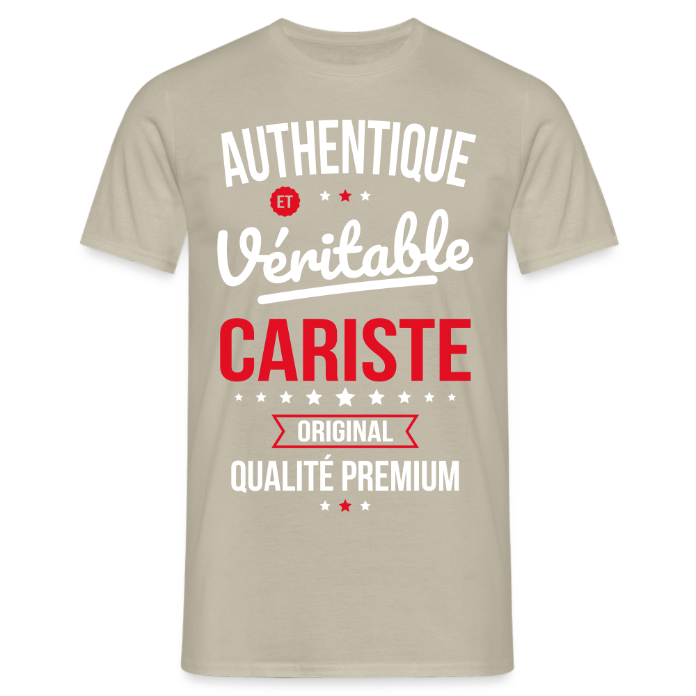 T-shirt Homme - Authentique et véritable Cariste - beige sable