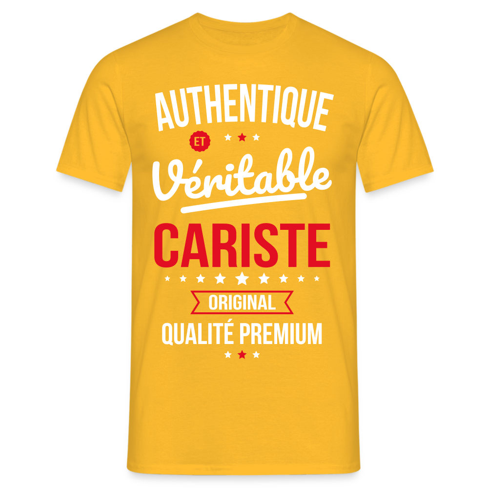 T-shirt Homme - Authentique et véritable Cariste - jaune