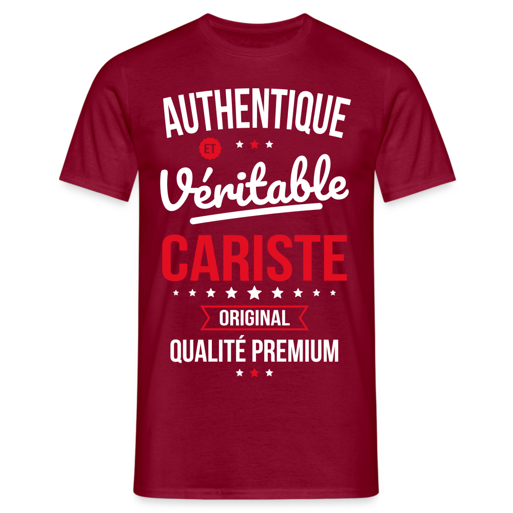 T-shirt Homme - Authentique et véritable Cariste - rouge brique