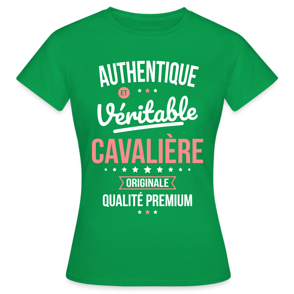 T-shirt Femme - Authentique et véritable Cavalière - vert