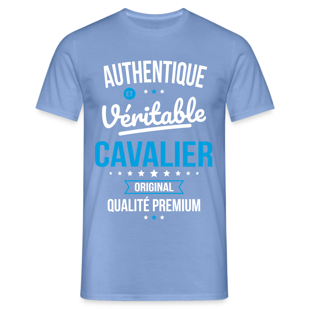 T-shirt Homme - Authentique et véritable Cavalier - carolina blue