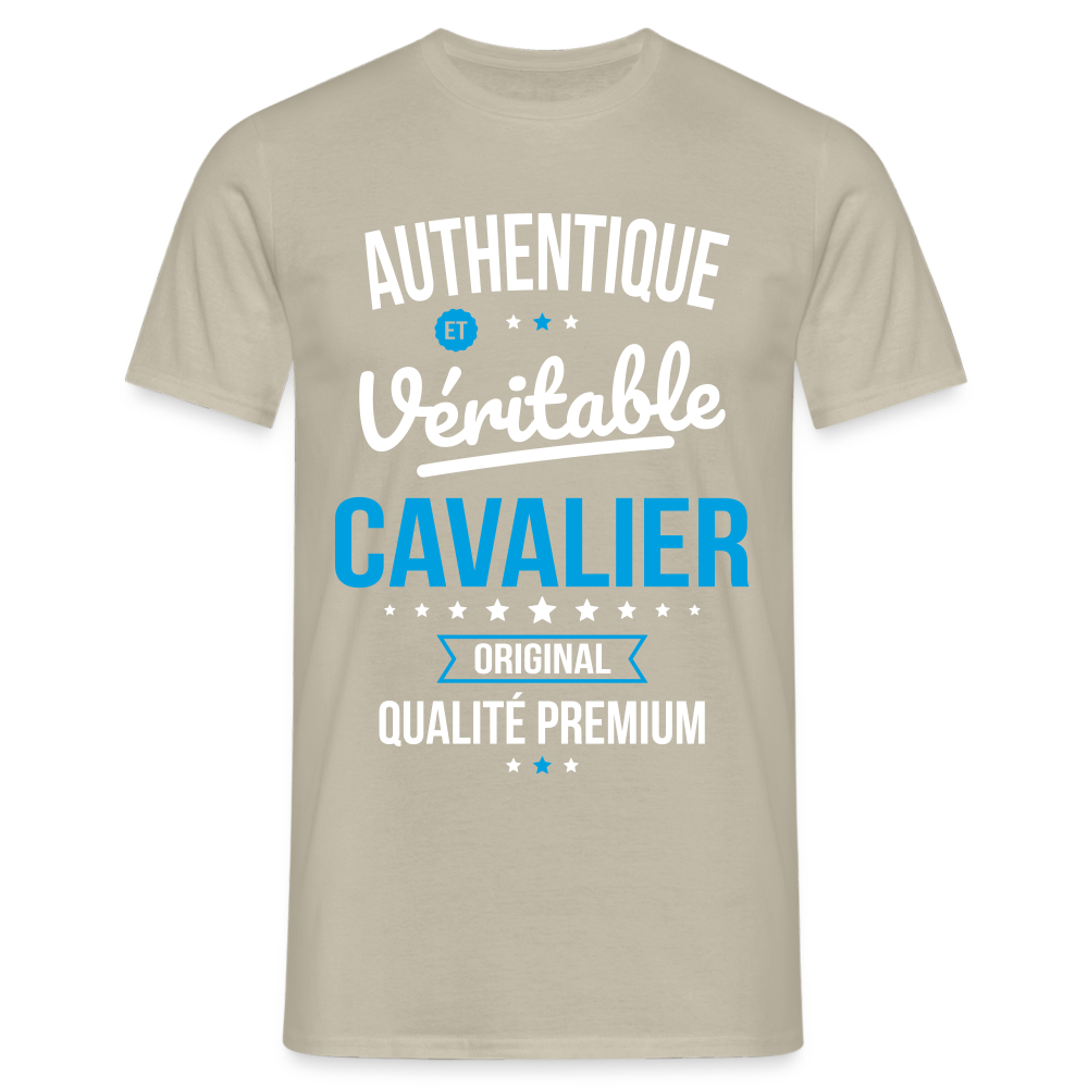 T-shirt Homme - Authentique et véritable Cavalier - beige sable