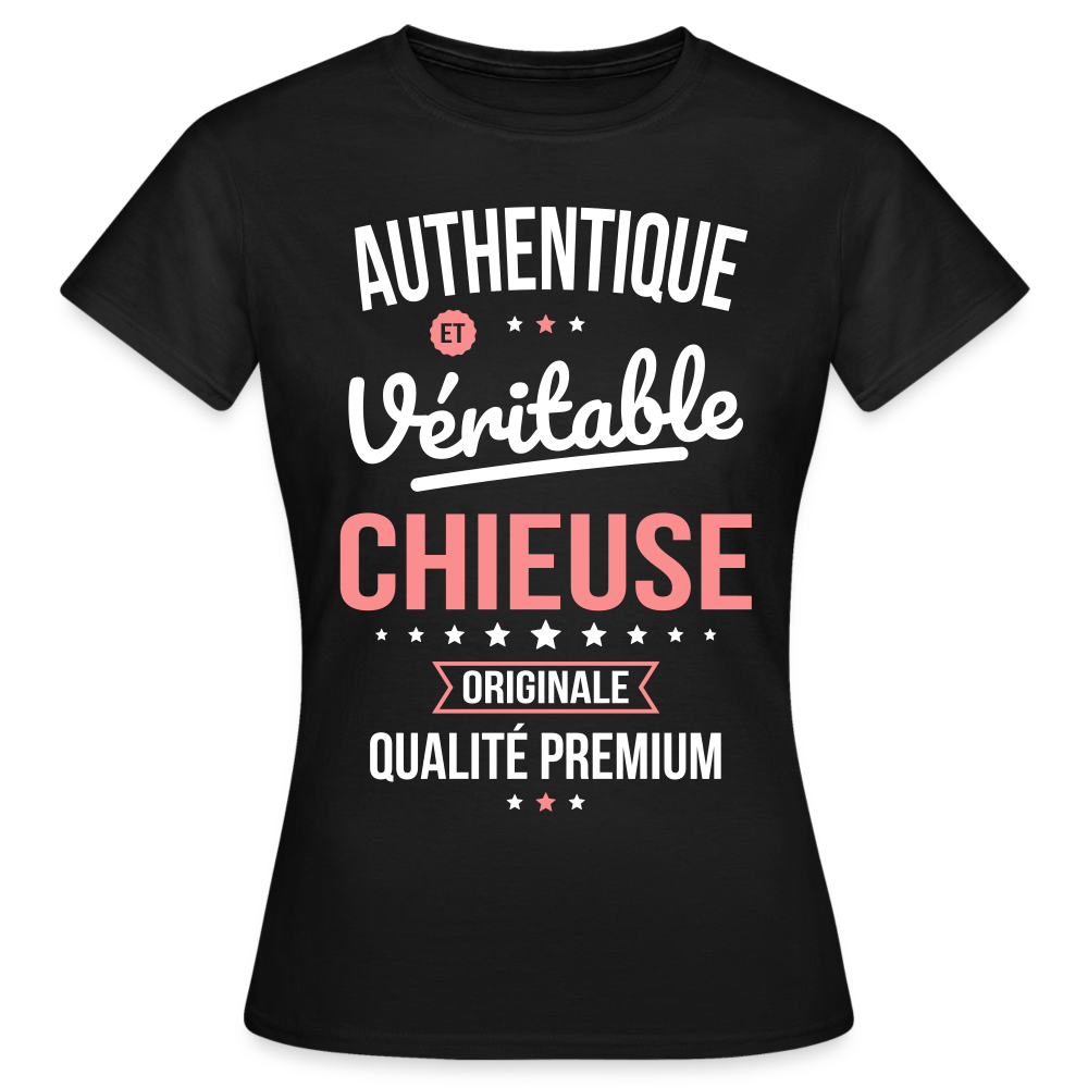 T-shirt Femme - Authentique et véritable Chieuse - noir