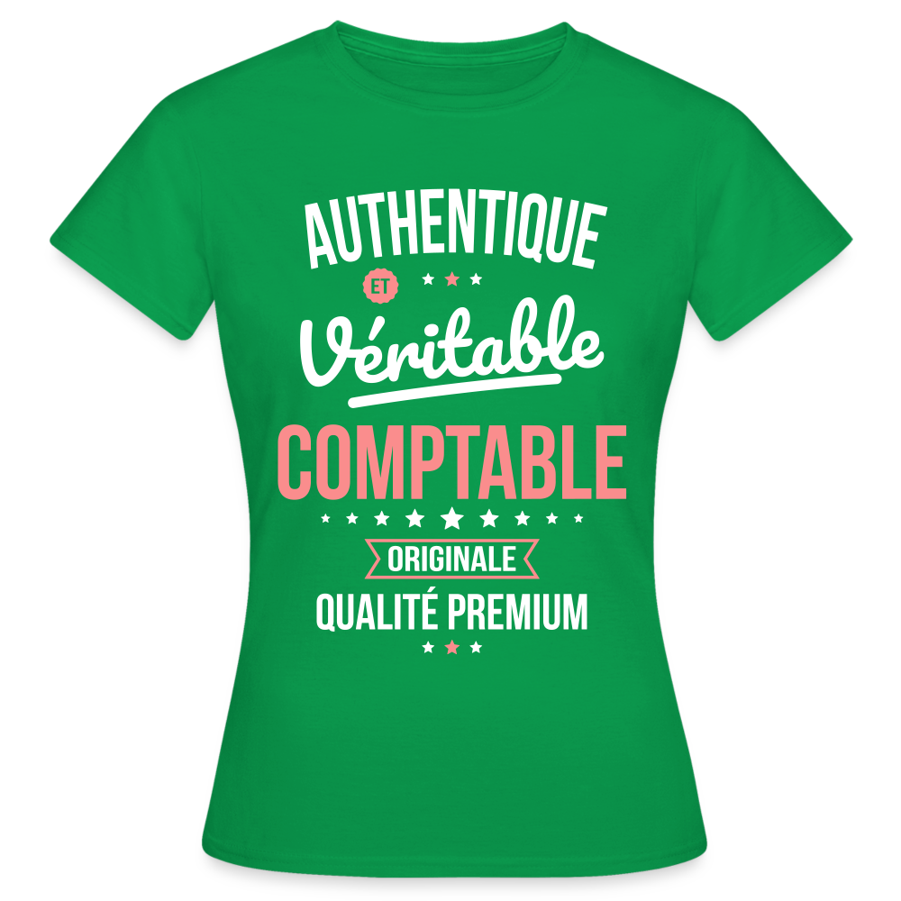 T-shirt Femme - Authentique et véritable Comptable - vert