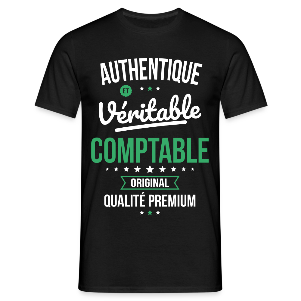 T-shirt Homme - Authentique et véritable Comptable - noir