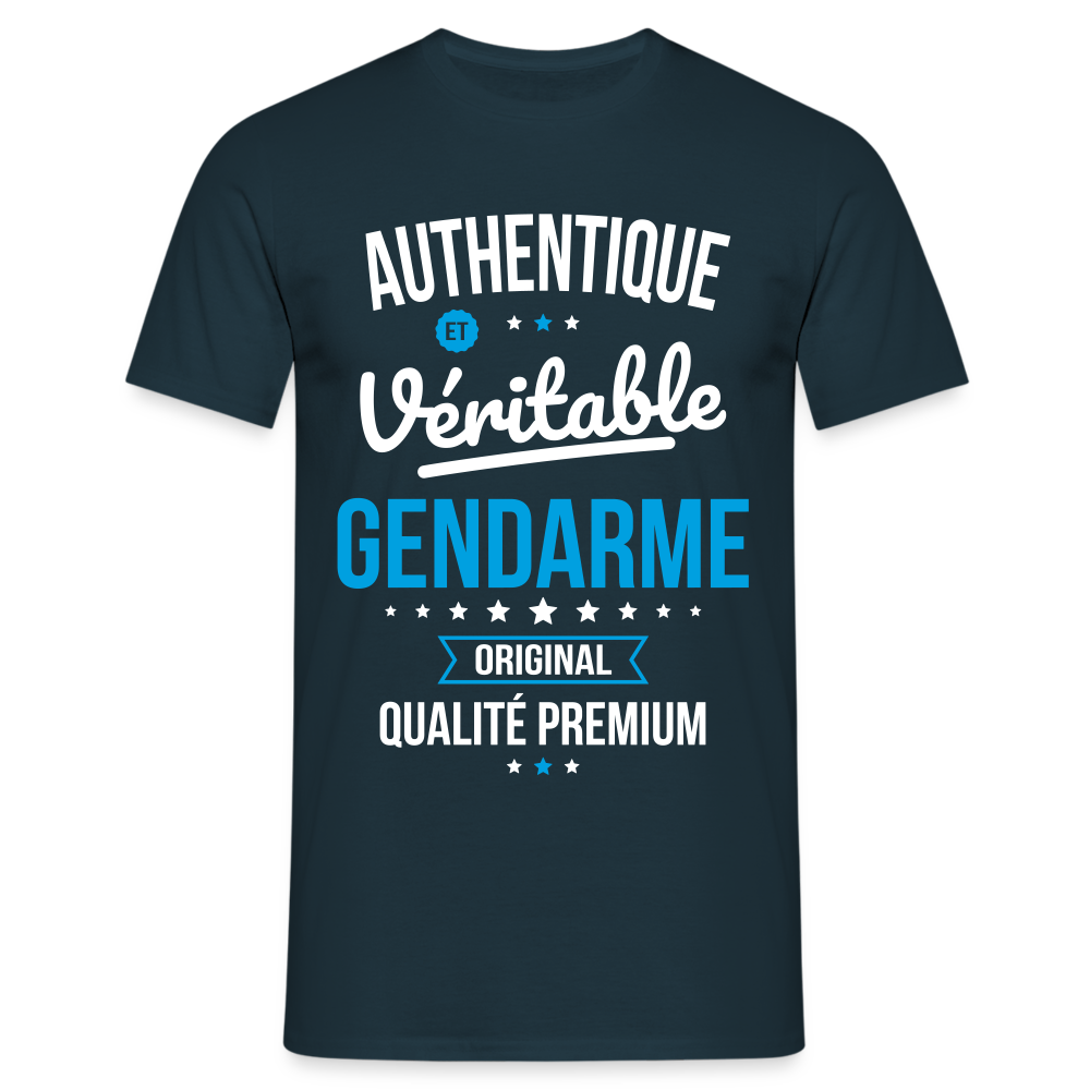 T-shirt Homme - Authentique et véritable Gendarme - marine