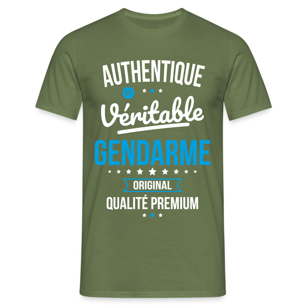 T-shirt Homme - Authentique et véritable Gendarme - vert militaire