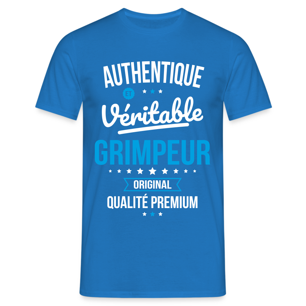 T-shirt Homme - Authentique et véritable Grimpeur - bleu royal