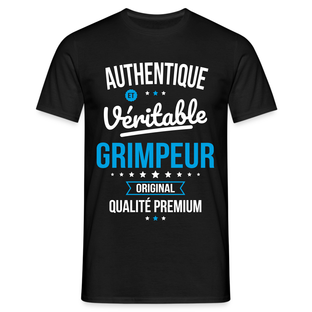 T-shirt Homme - Authentique et véritable Grimpeur - noir