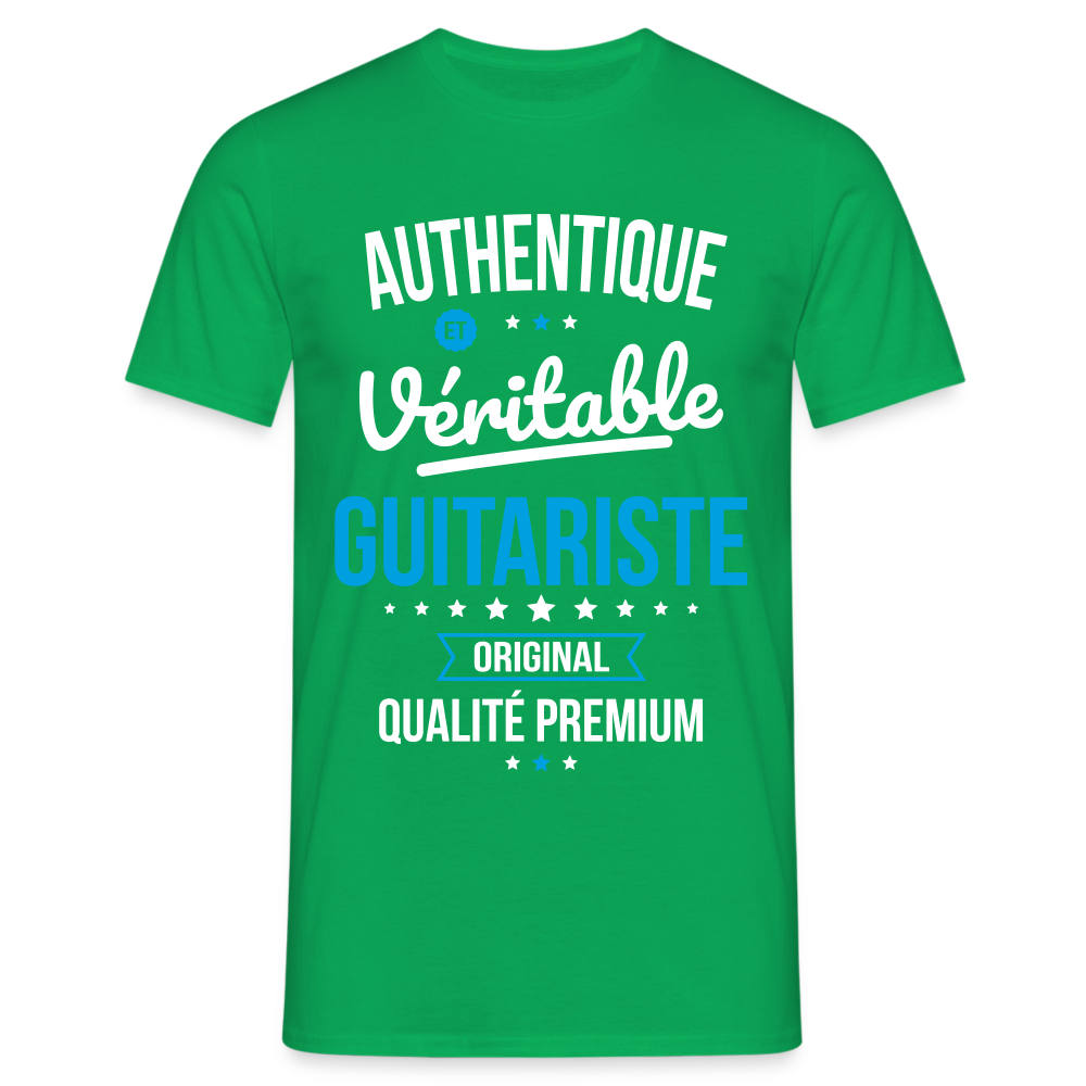 T-shirt Homme - Authentique et véritable Guitariste - vert