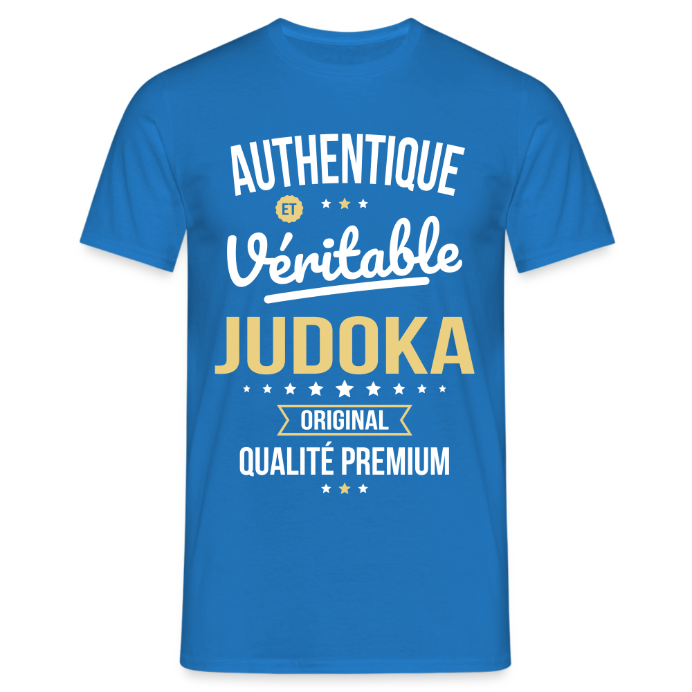 T-shirt Homme - Authentique et véritable Judoka - bleu royal