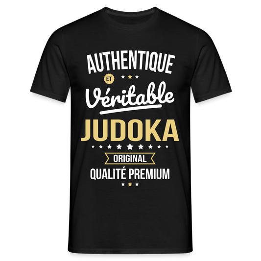 T-shirt Homme - Authentique et véritable Judoka - noir