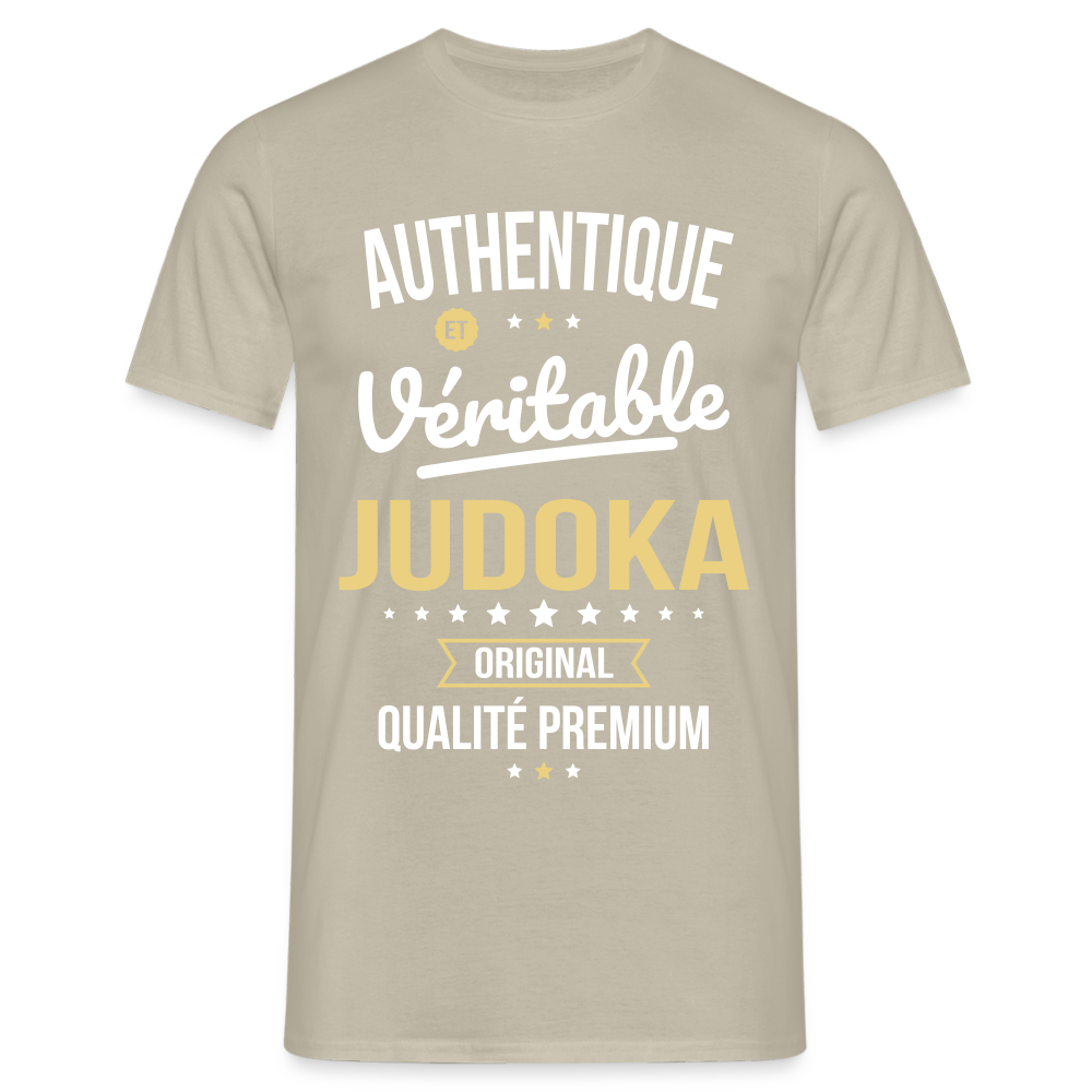 T-shirt Homme - Authentique et véritable Judoka - beige sable