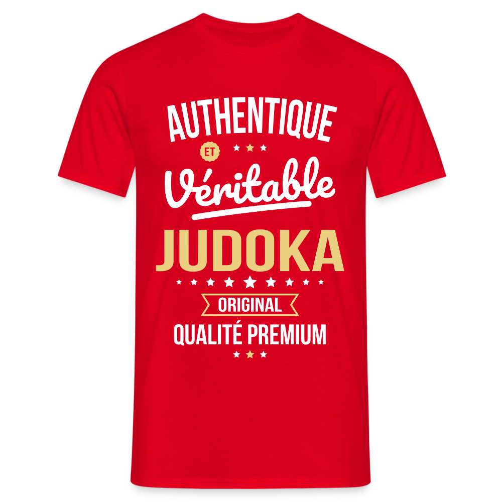 T-shirt Homme - Authentique et véritable Judoka - rouge