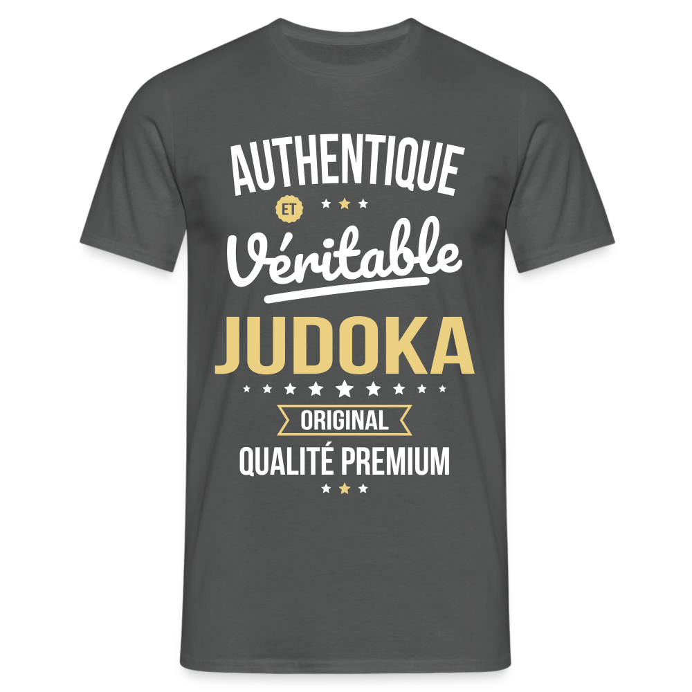 T-shirt Homme - Authentique et véritable Judoka - charbon