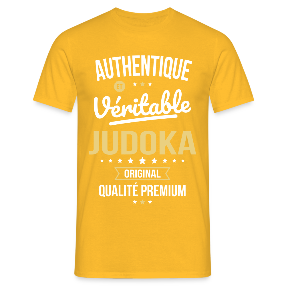 T-shirt Homme - Authentique et véritable Judoka - jaune