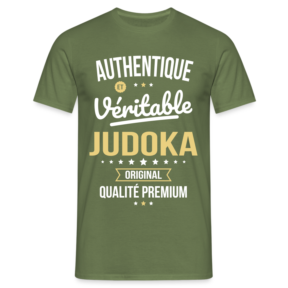 T-shirt Homme - Authentique et véritable Judoka - vert militaire