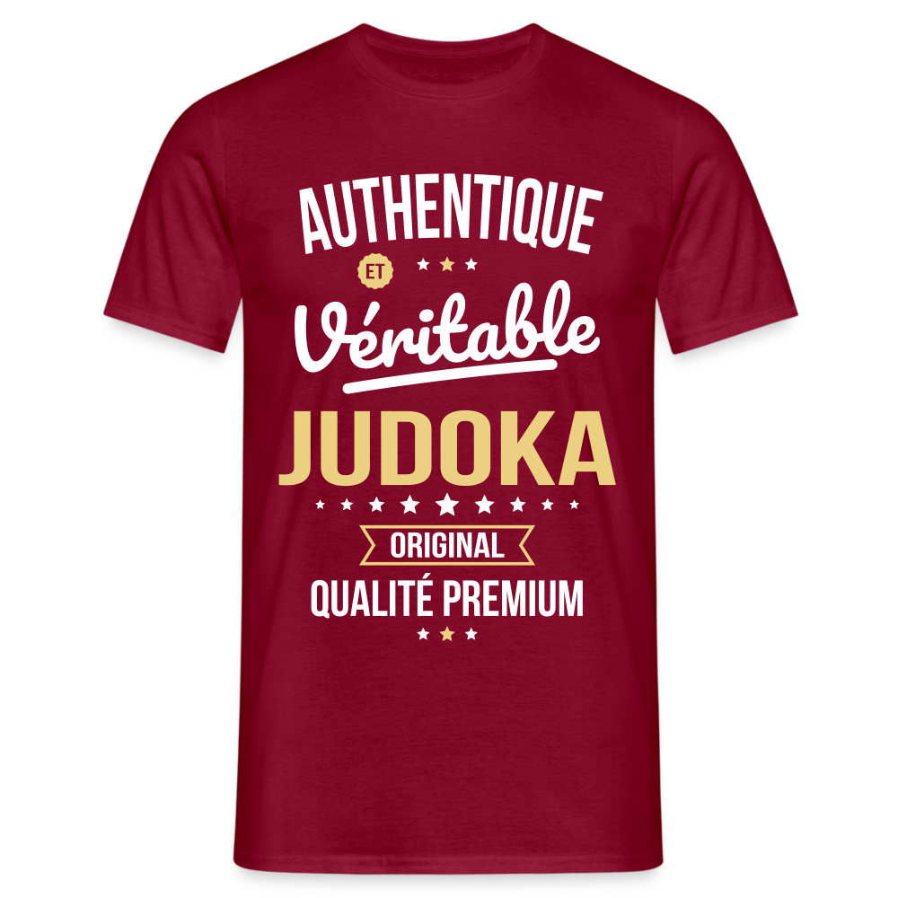 T-shirt Homme - Authentique et véritable Judoka - rouge brique