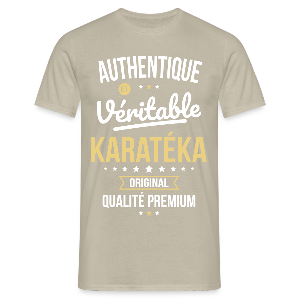 T-shirt Homme - Authentique et véritable Karatéka - beige sable