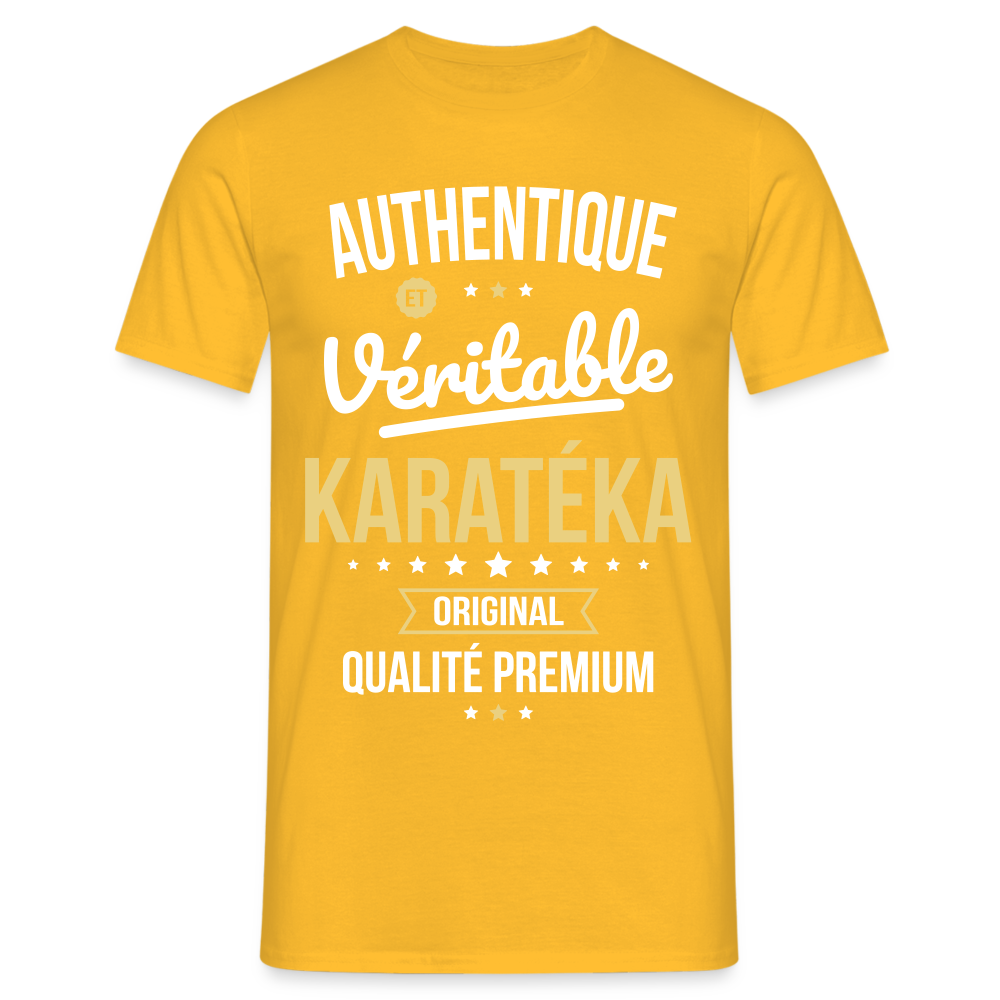 T-shirt Homme - Authentique et véritable Karatéka - jaune