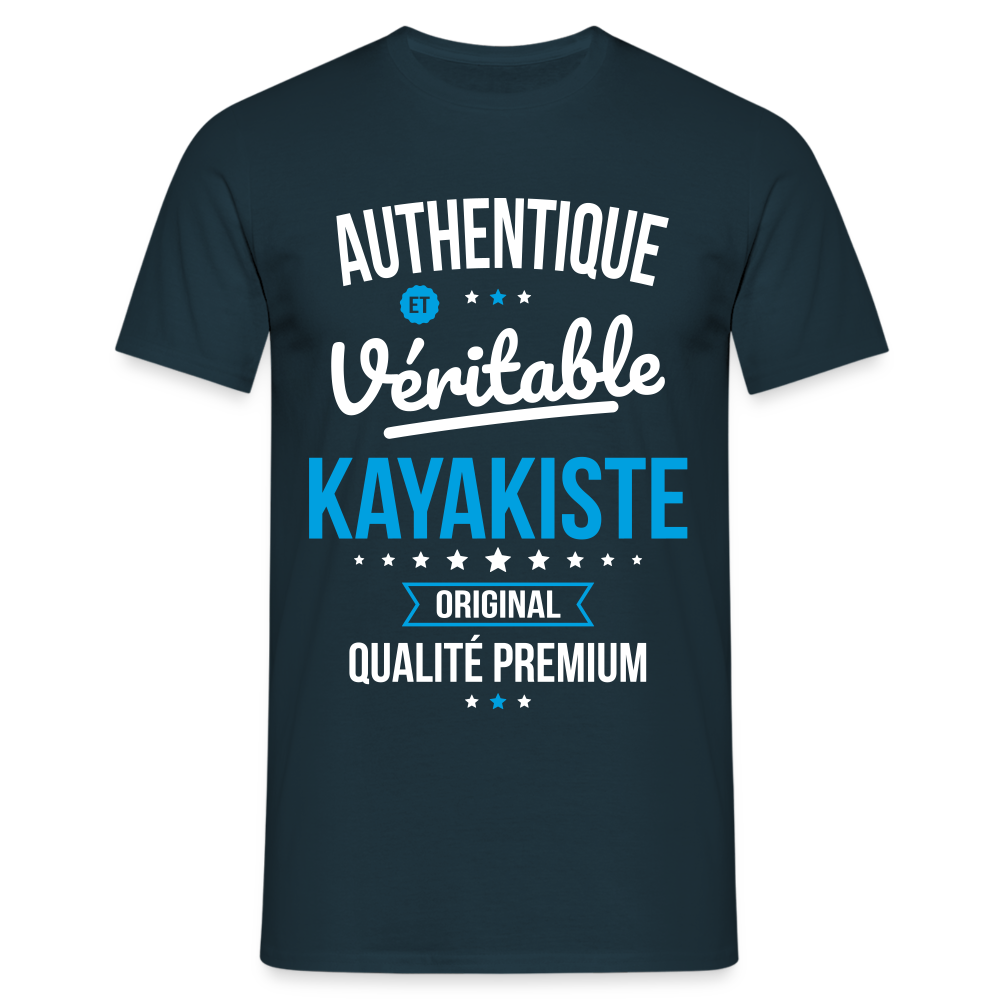 T-shirt Homme - Authentique et véritable Kayakiste - marine