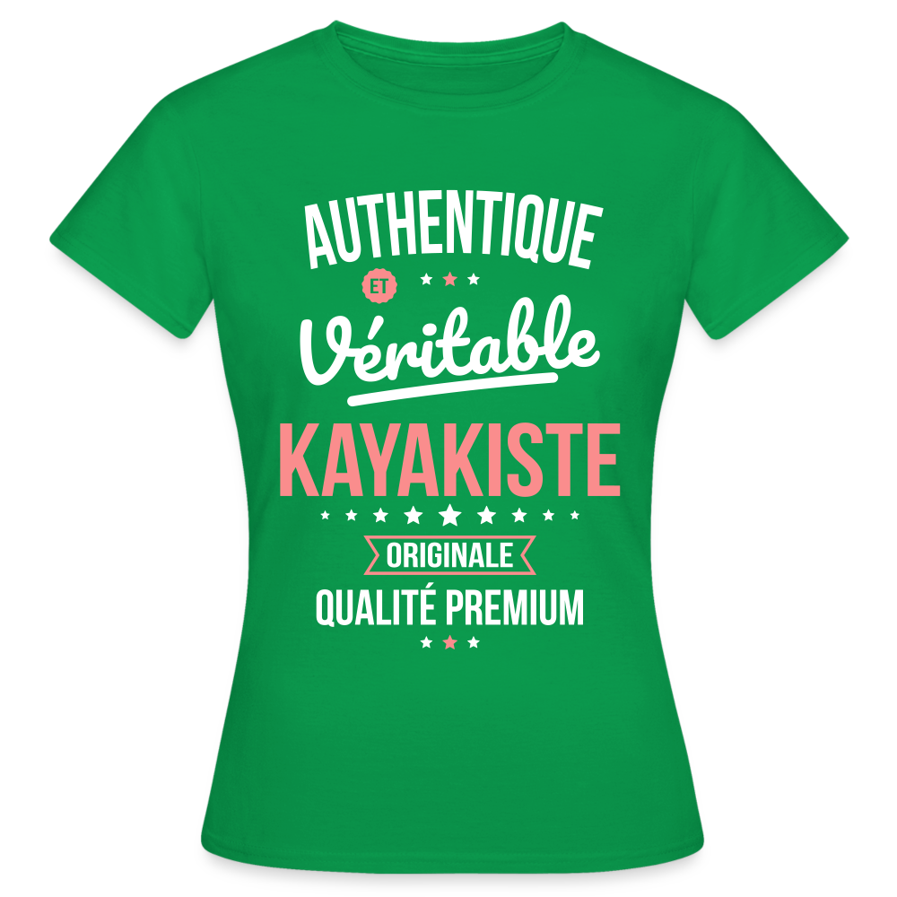 T-shirt Femme - Authentique et véritable Kayakiste - vert