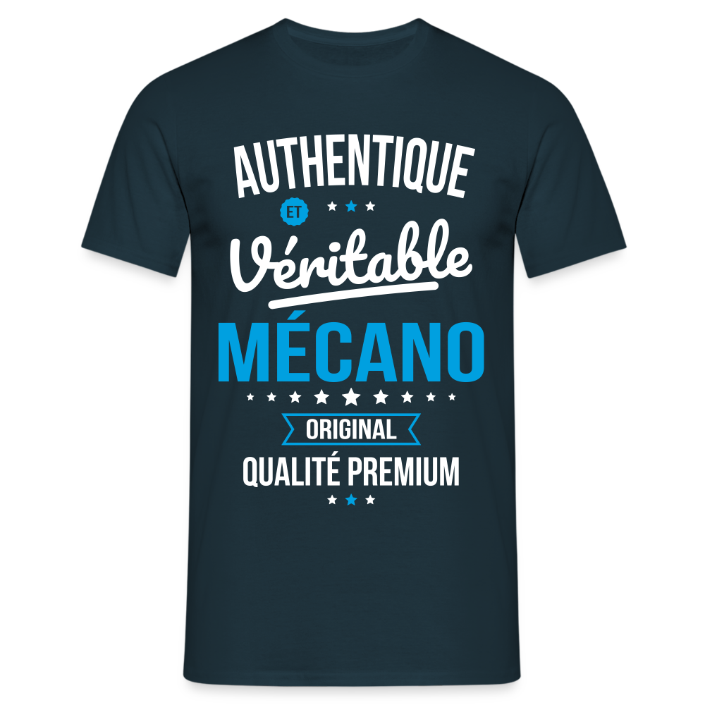 T-shirt Homme - Authentique et véritable Mécano - marine