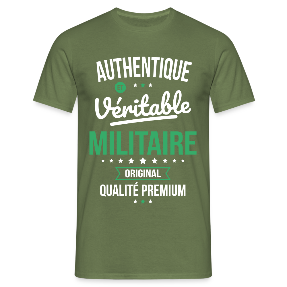 T-shirt Homme - Authentique et véritable Militaire - vert militaire