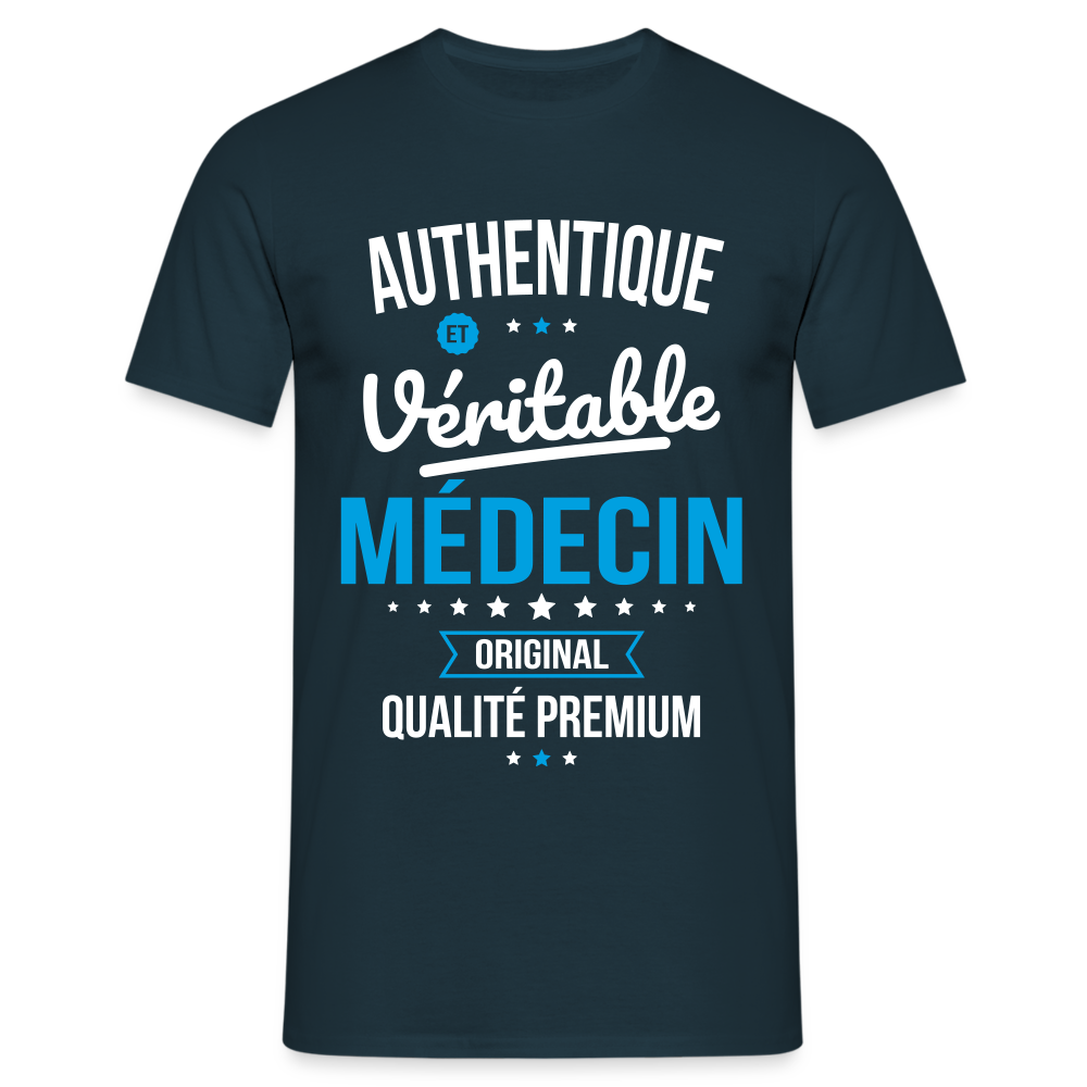 T-shirt Homme - Authentique et véritable Médecin - marine