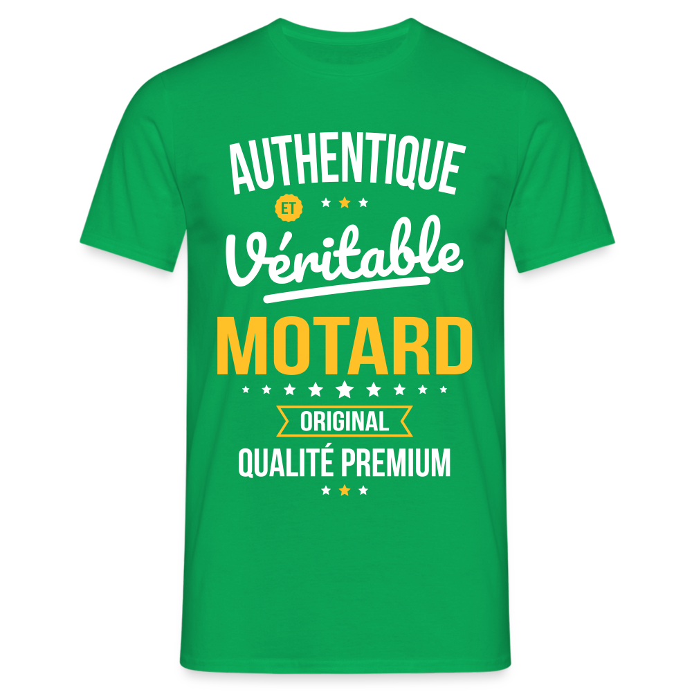 T-shirt Homme - Authentique et véritable Motard - vert