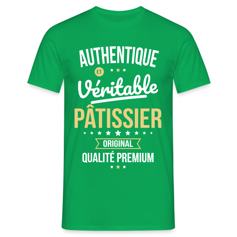 T-shirt Homme - Authentique et véritable Pâtissier - vert