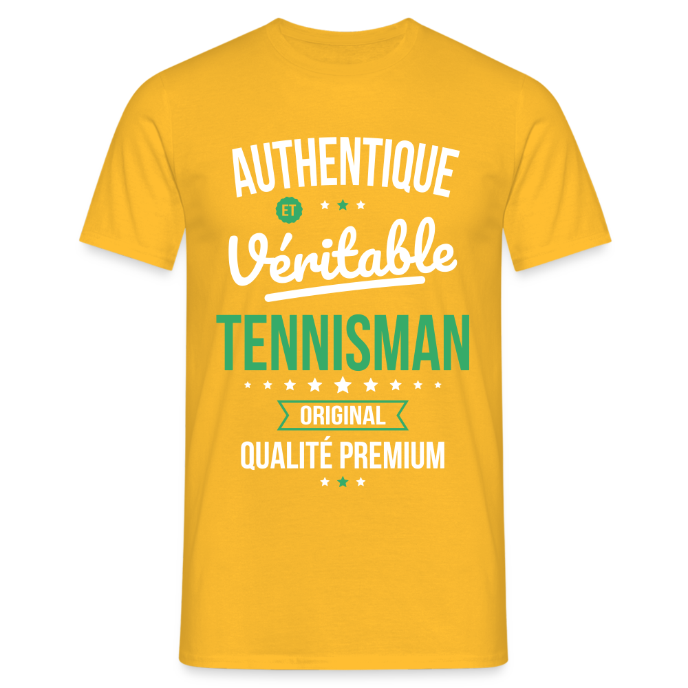 T-shirt Homme - Authentique et véritable Tennisman - jaune