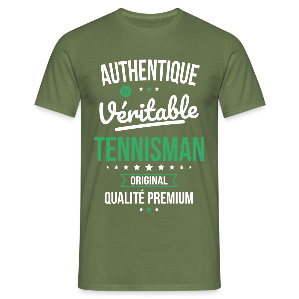 T-shirt Homme - Authentique et véritable Tennisman - vert militaire