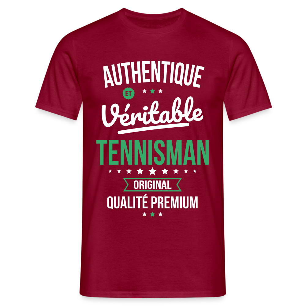 T-shirt Homme - Authentique et véritable Tennisman - rouge brique