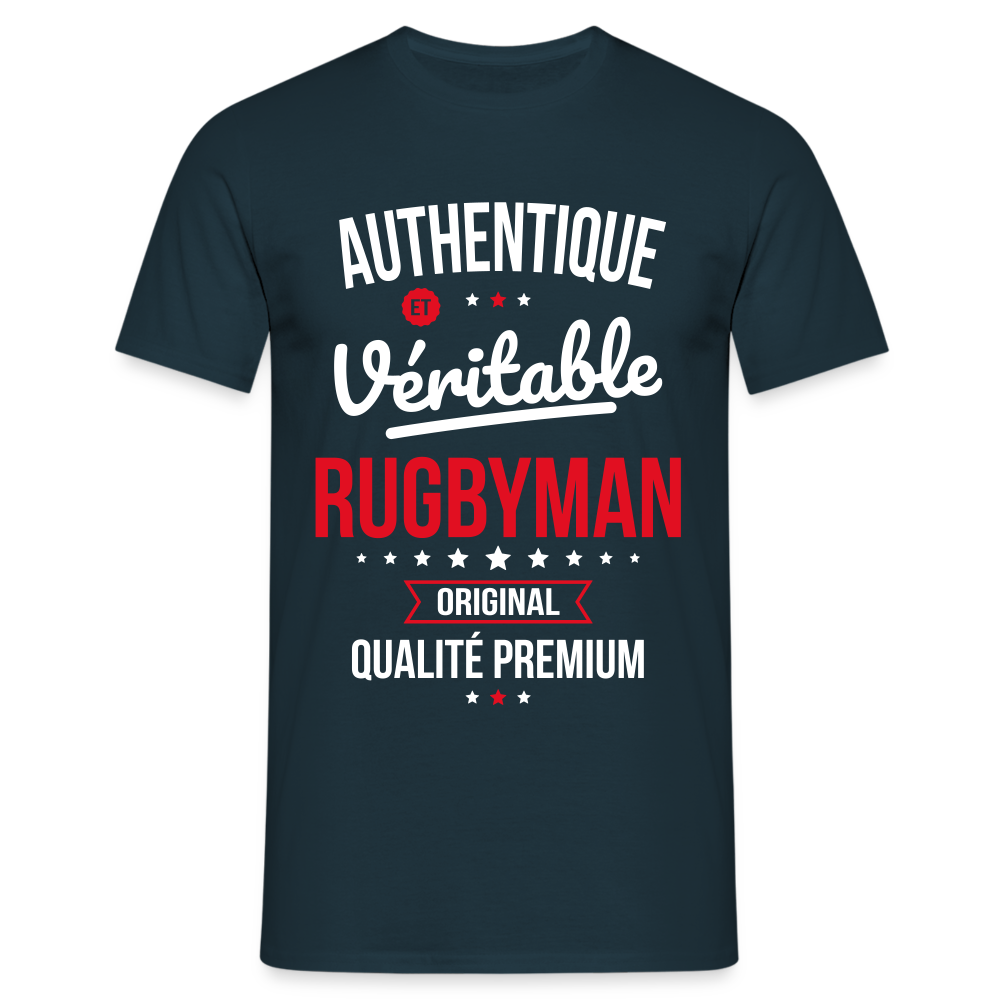 T-shirt Homme - Authentique et véritable Rugbyman - marine