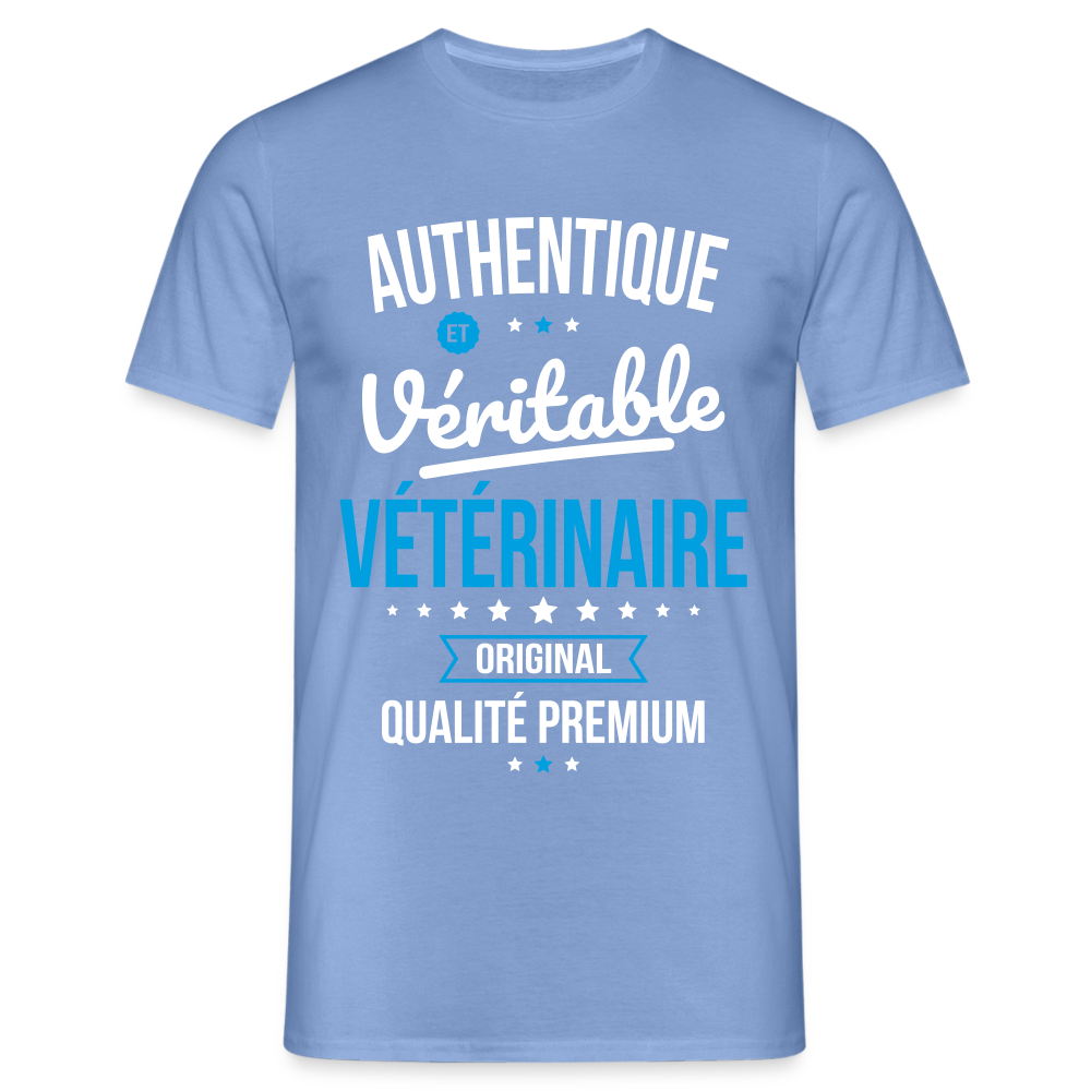 T-shirt Homme - Authentique et véritable Vétérinaire - carolina blue