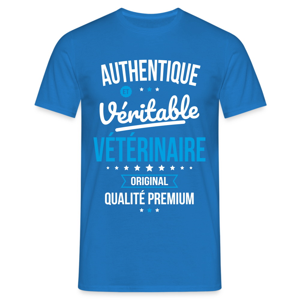 T-shirt Homme - Authentique et véritable Vétérinaire - bleu royal