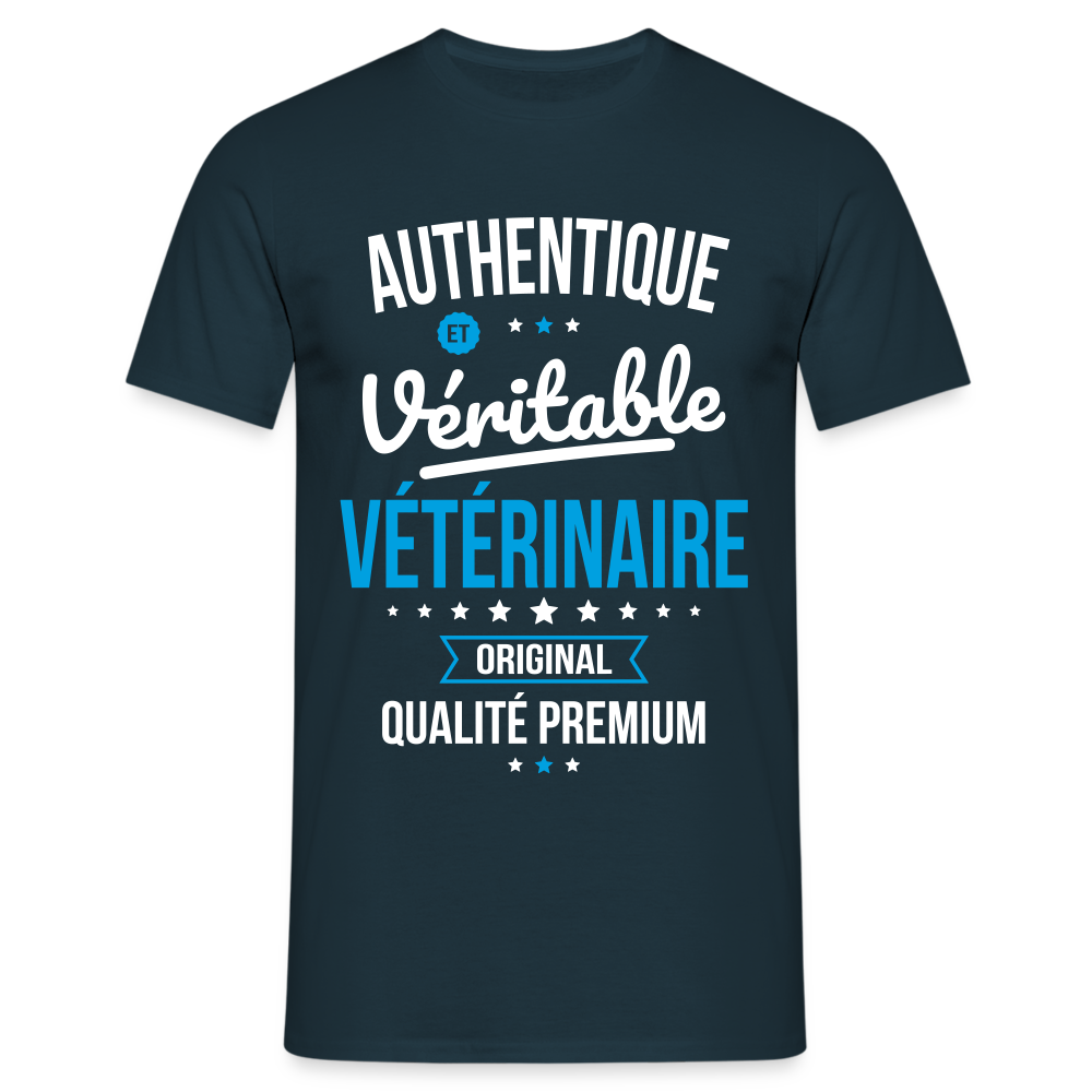 T-shirt Homme - Authentique et véritable Vétérinaire - marine